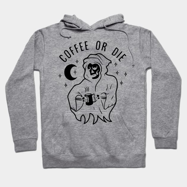 Coffee or Die shirt - Skull shirt - coffee shirt - funny shirt - boyfriend gift - yoga shirt - punk shirt - skeleton shirt - coffee or Death Hoodie by NouniTee